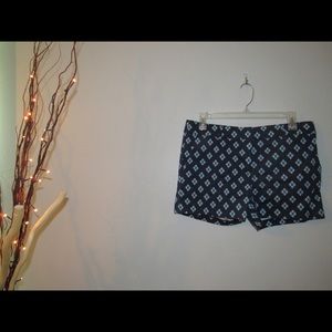 Blue patterned shorts